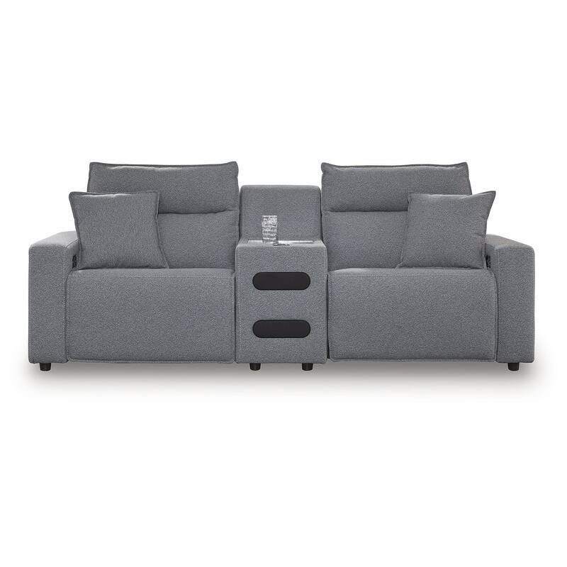 Signature Design by Ashley Modmax Gray 3-Piece Power Reclining Sectional - 100" W x 41" D x 41" H