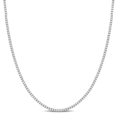 Miadora 14k White or Yellow Gold Diamond Tennis Necklace 2 1/2 or 3 3/8ct TDW
