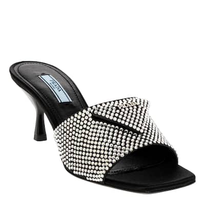 Prada Crystal Embellished Mules