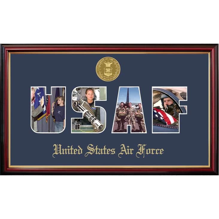 Patriot Frames Air Force Collage Photo Petite Frame with Gold Medallion