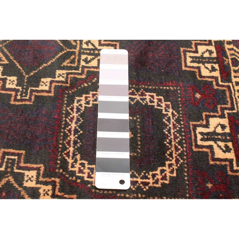 ECARPETGALLERY Hand-knotted Teimani Dark Grey Wool Rug - 3'1 x 4'10