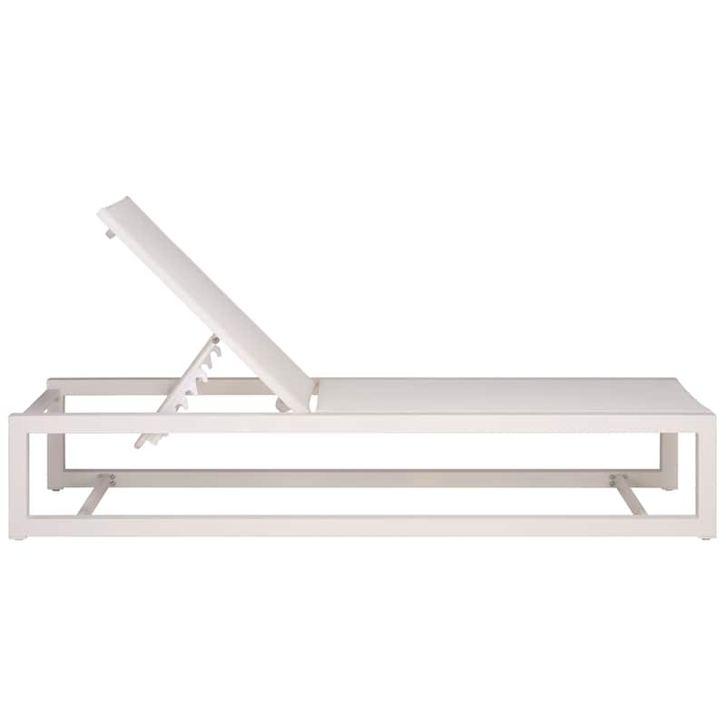 SAFAVIEH Outdoor Living Logan Aluminum Lounger - 79"W x 27"D x 14"H