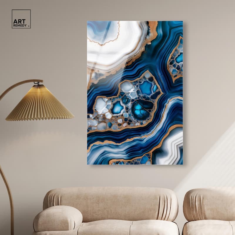 Azure Alveoli I Acrylic by Art Remedy, Ready to Hang