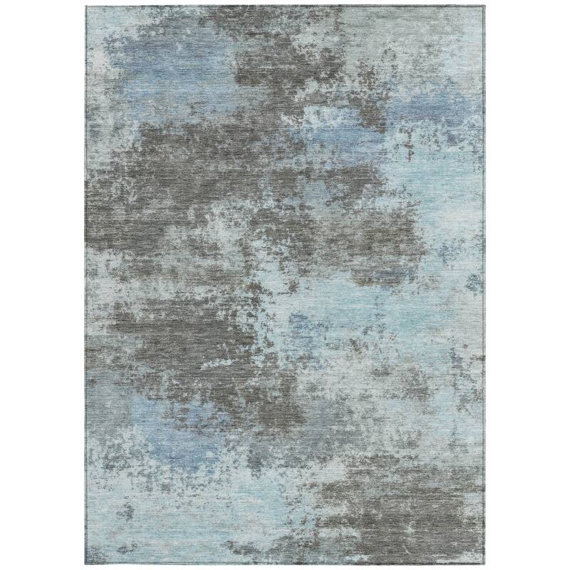 HomeRoots Abstract Transitional Rectangle Outdoor Rug