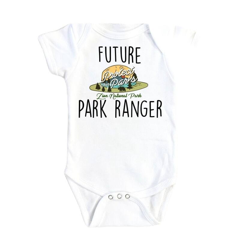 Park Ranger Future - Baby Boy Girl Clothes Infant Bodysuit Funny Cute Newborn - White - 6-9M