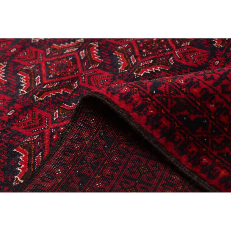 ECARPETGALLERY Hand-knotted Teimani Red Wool Rug - 3'7 x 6'4