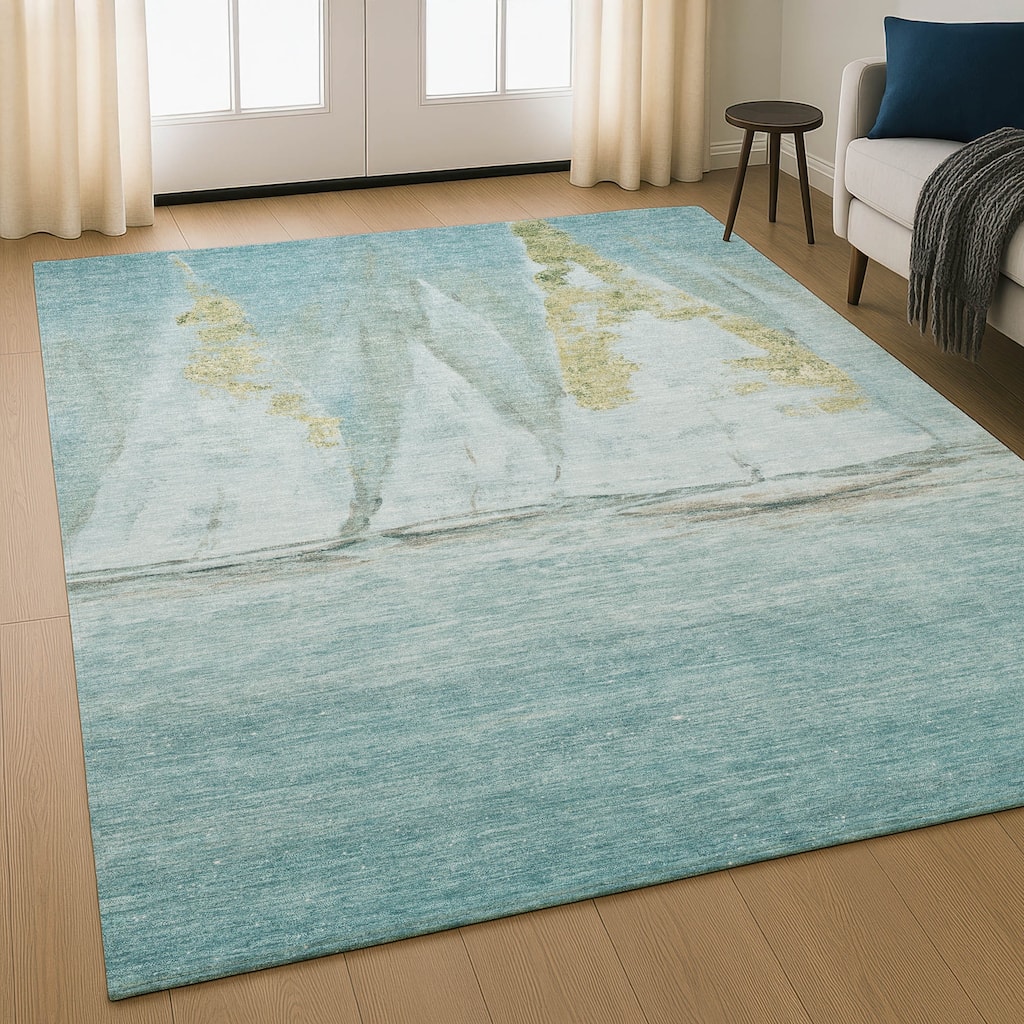 Premium Washable Super Soft Modern Sailboat Mayfield Rug