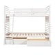 preview thumbnail 7 of 17, Twin over Twin Classic Wooden Bunk Bed with 2 Drawers,Space-Efficient Multifunctional Bunk Bed with Storage,White