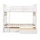 preview thumbnail 27 of 57, Twin over Twin Classic Wooden Bunk Bed with Two Drawers,Space-Efficient Multifunctional Bunk Bed With Storage
