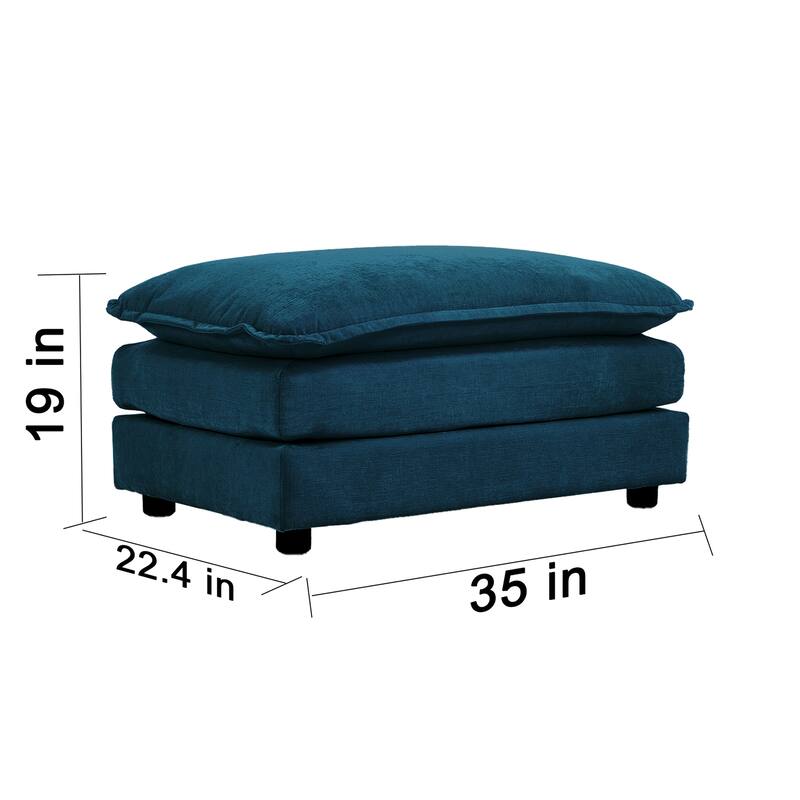 Cloud Chenille Upholstered Modular Sectional Sofa with DIY Combination Design