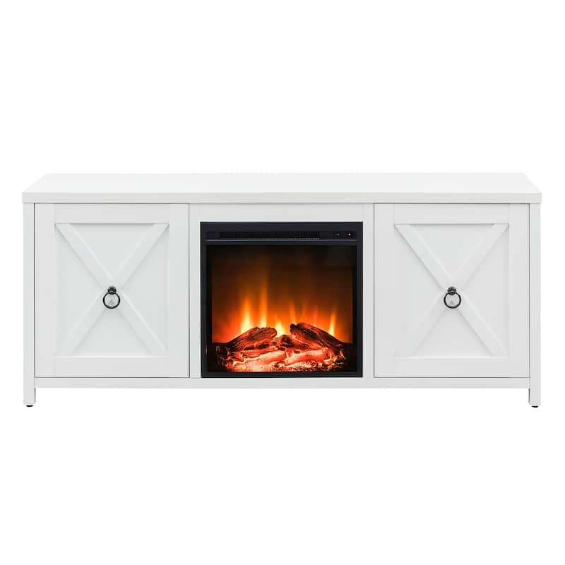Granger 58" TV Stand with Log Fireplace Insert