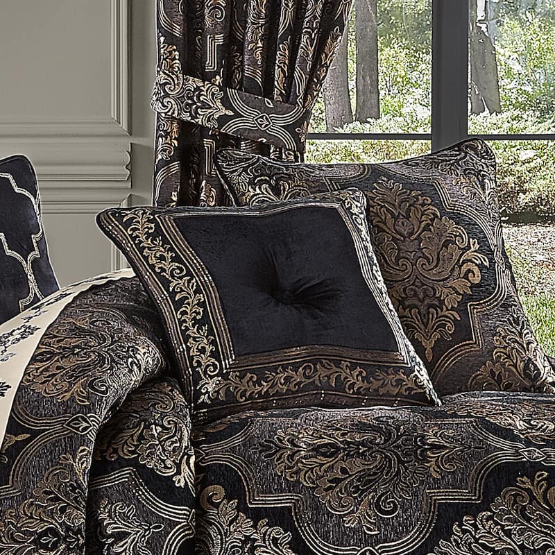J. Queen New York Windham 18" Decorative Throw Pillow - Accent - Polyester - Black
