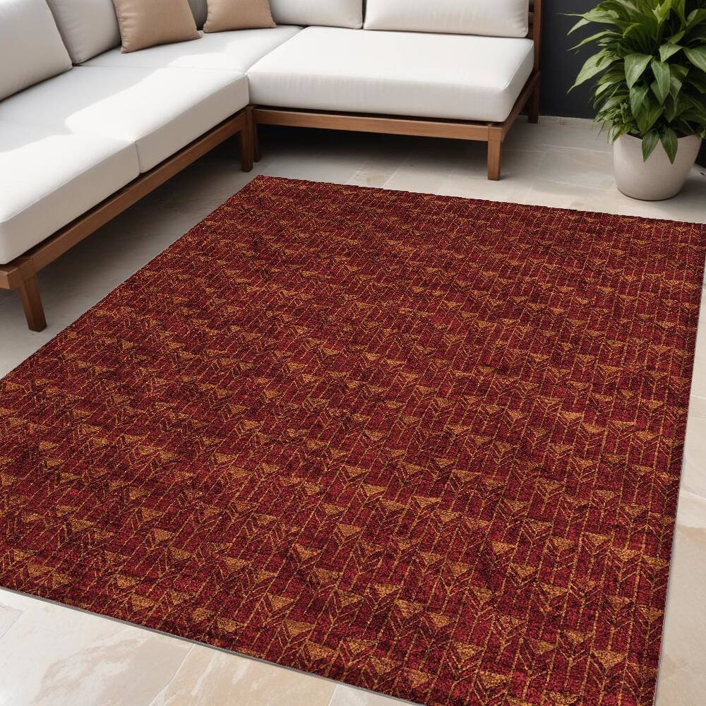 Lari Abstract Shapes Weather Resistant Versatile Elegance Outdoor Rug