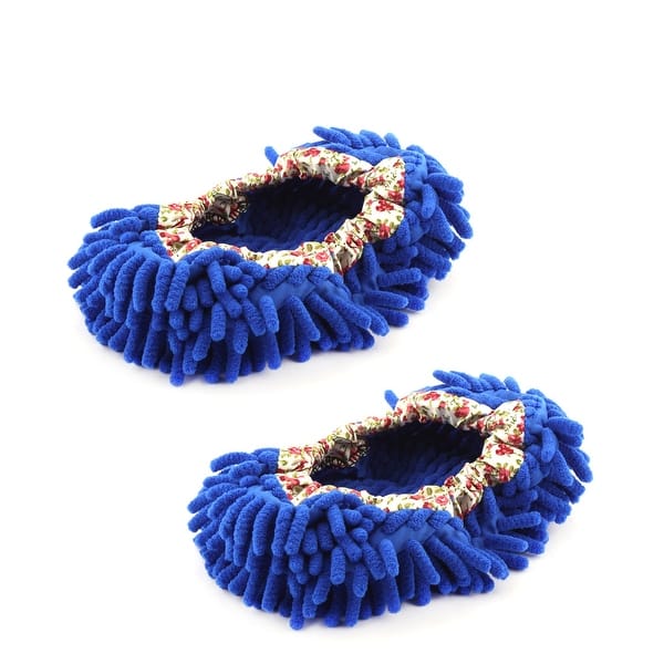 Pair House Floor Polishing Dusting Cleaning Foot Socks Shoes Mop Slippers  Blue - Bed Bath & Beyond - 17604886