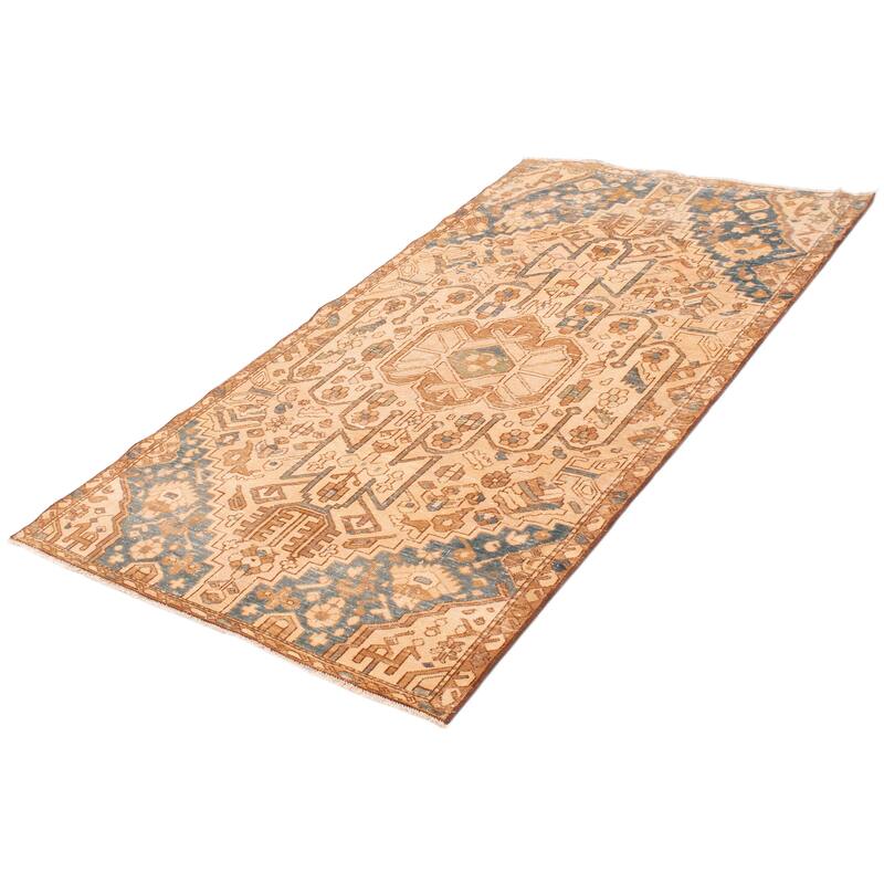 ECARPETGALLERY Hand-knotted Antalya Vintage Beige Wool Rug - 5'0 x 9'1