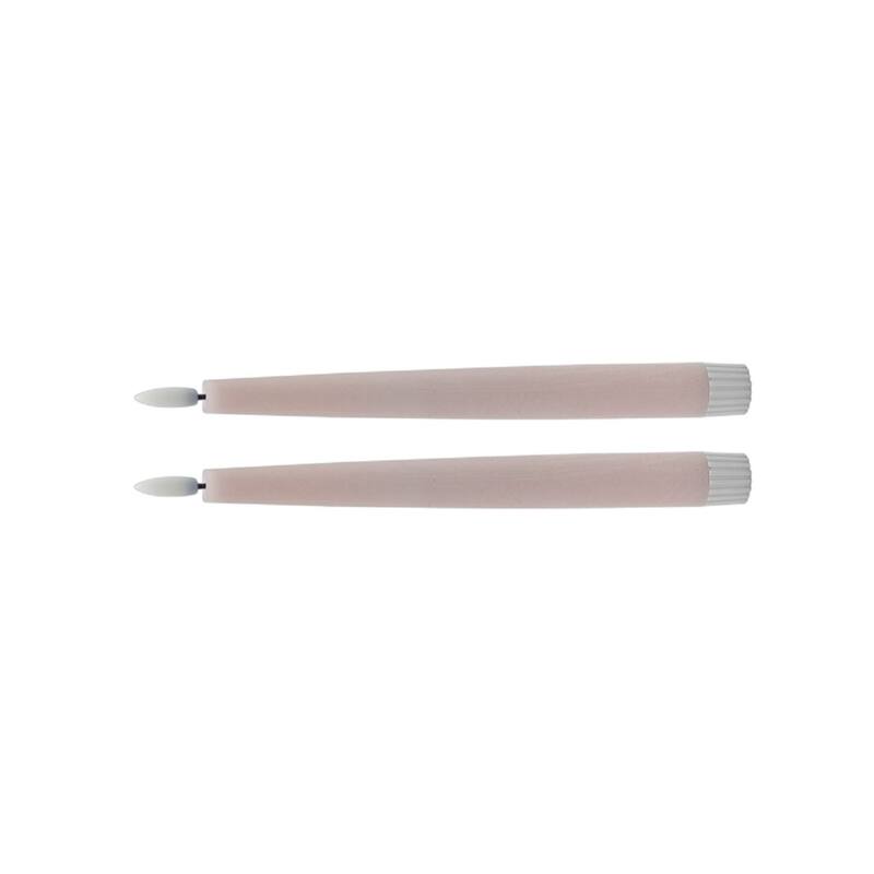 Medium Flameless LED Taper Candles - 8.5" - Pink - Set of 2