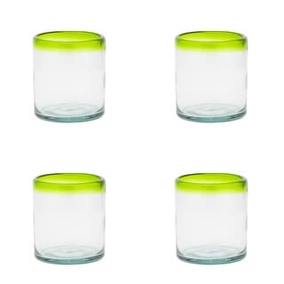 10 Strawberry Street Lime Rim Mexican Glassware, Set of 6