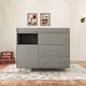 preview thumbnail 30 of 47, Baby Changing Table Dresser with 4 Drawers,Shelf Hidden Trash Storage