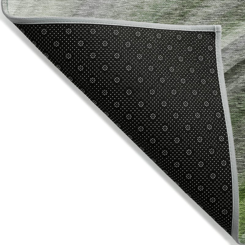 Machine Washable Indoor/ Outdoor Chantille Abstract Wave Rug