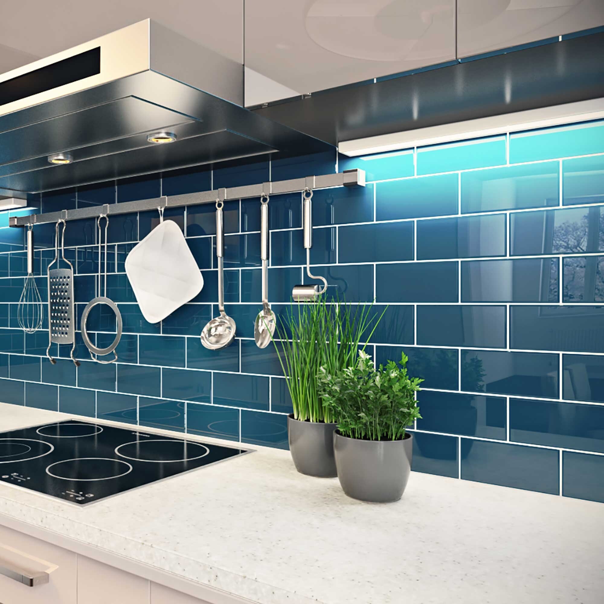 Dark Teal 3x6 Subway Tile