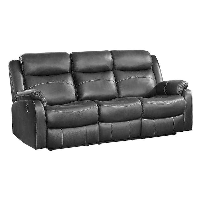 Soho Double Lay Flat Reclining Sofa with Drop-Down Table - Grey