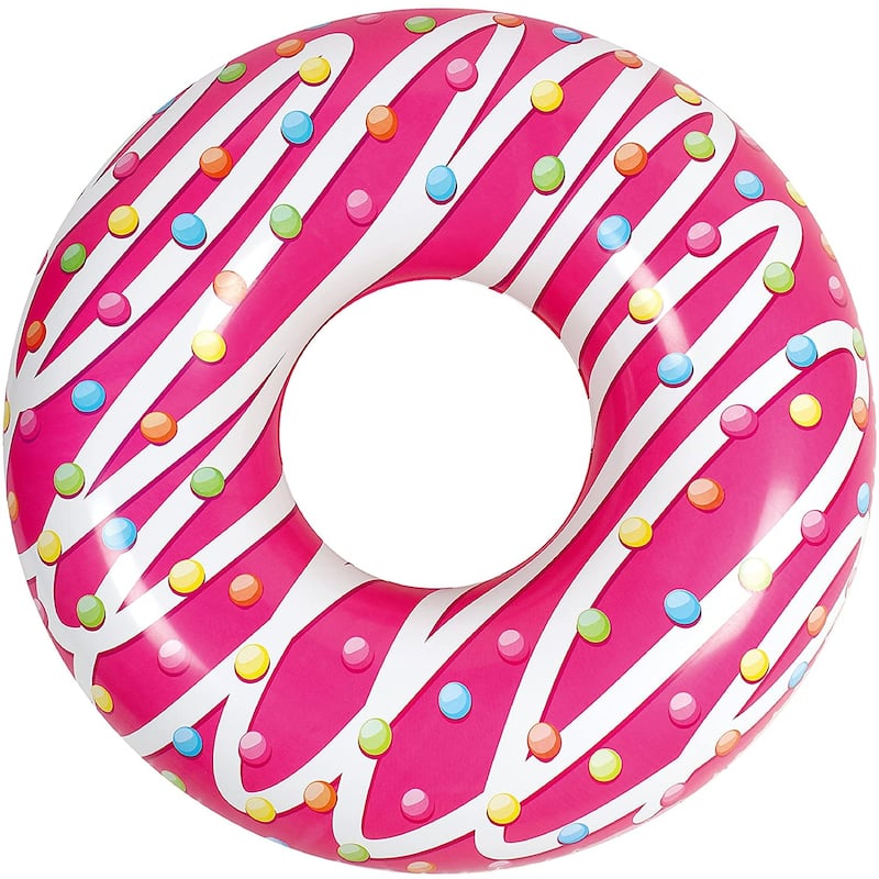 Matney Inflatable Pool Float Donut, Perfect Lounger, Raft, Float for Pools, Lakes, Beaches, and Rivers - 42.5" D x 11.75" H