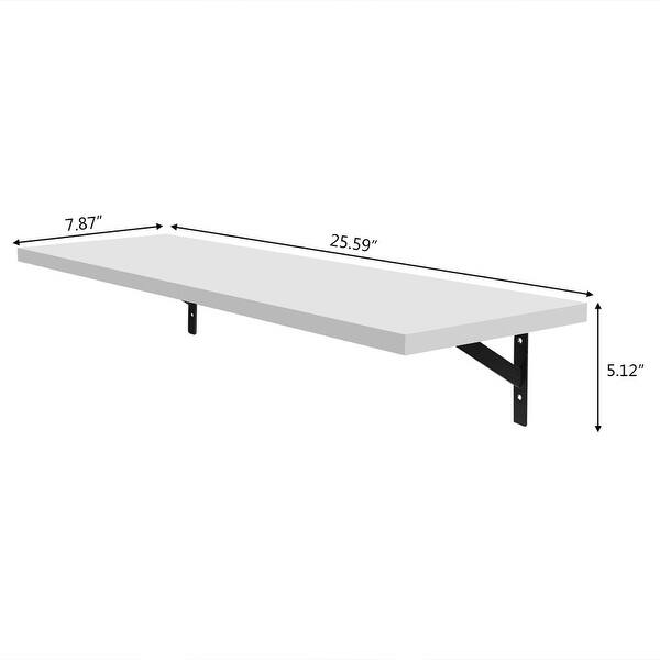 2 Display Ledge Shelf Floating Shelves Wall Mounted with Bracket for