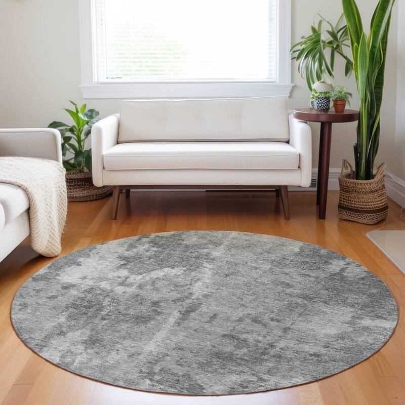 Machine Washable Indoor/ Outdoor Modern Ombre Chantille Rug