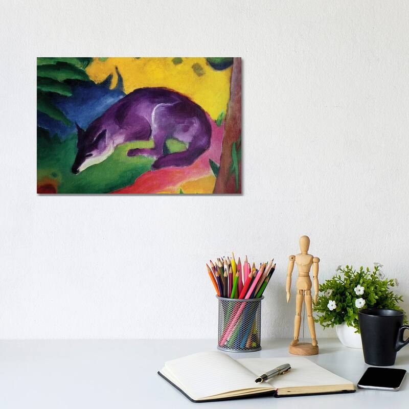 iCanvas "Blue Fox, 1911 " by Franz Marc Canvas Print - 8x12x0.75