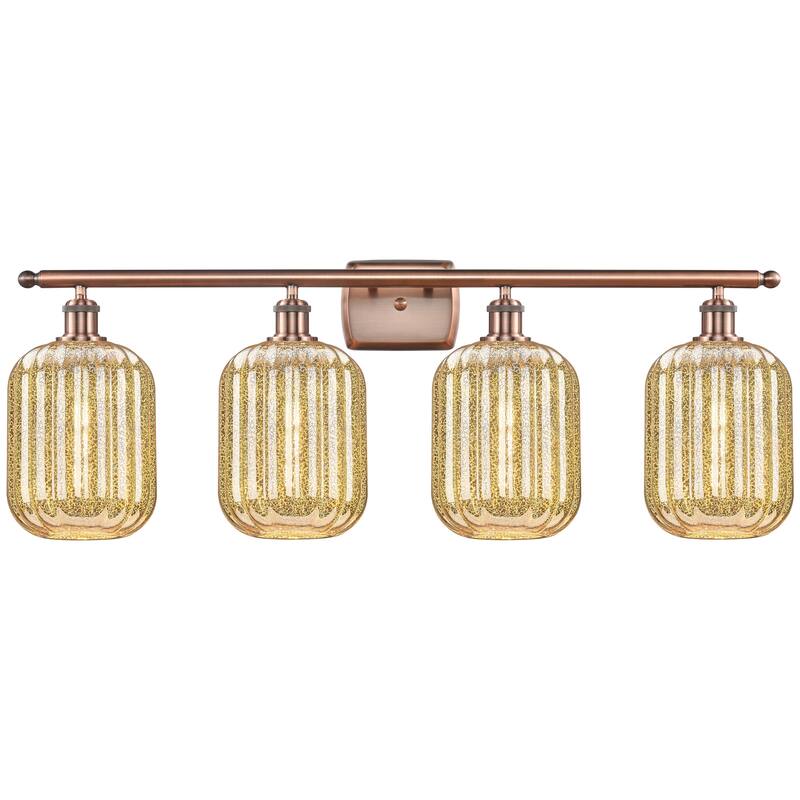 Innovations Lighting 516-4W-13-37 Preston Vanity Preston 4 Light 37" - Antique Copper / Mercury