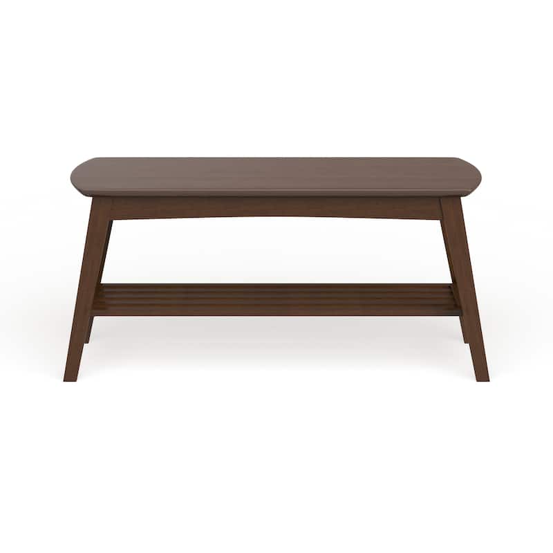 Carson Carrington Karkkila Mid-Century Modern Scandinavian Style Dark Walnut Coffee Table