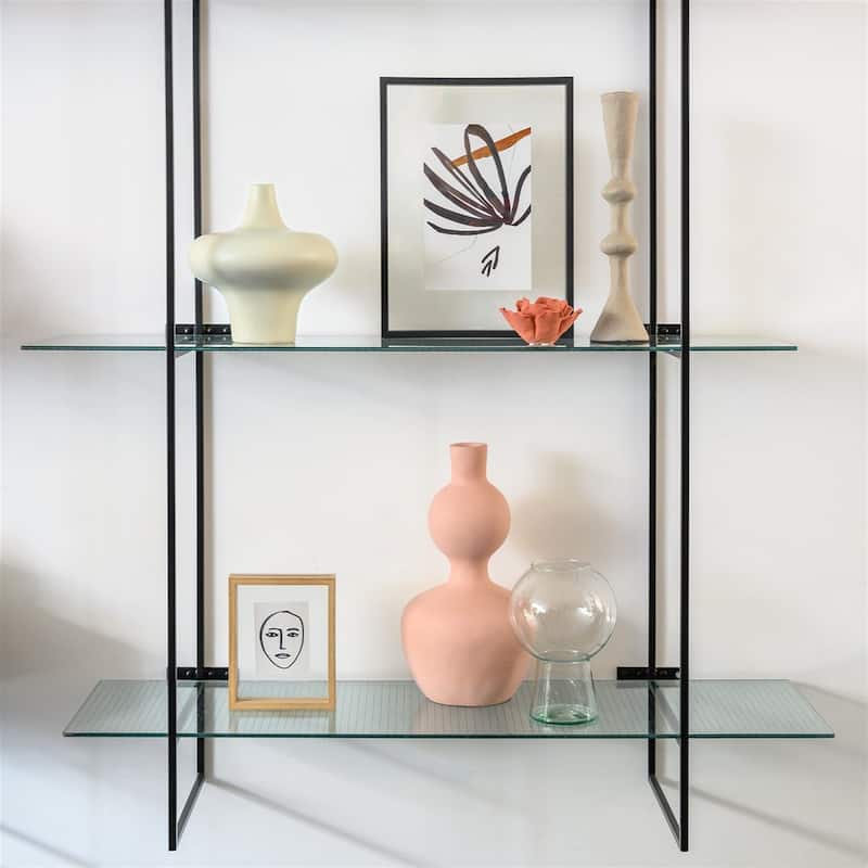 Flower Vase Recycled Glass By Mieke Cuppen L- ST - Transparant