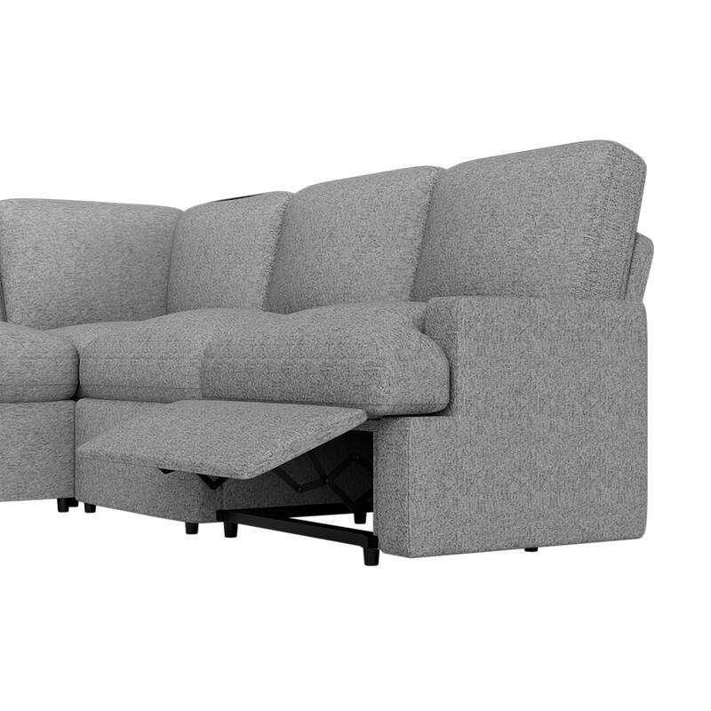 104'' Power Recliner Corner Sofa Home Theater Reclining Sofa