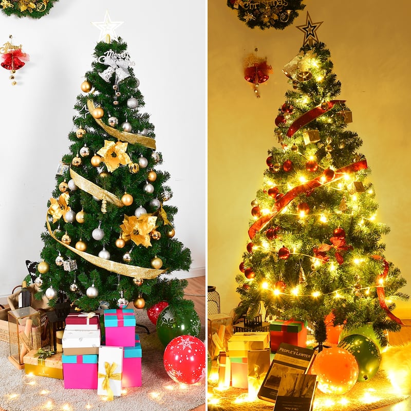 5'/6'/7'/8' Green Artificial PVC Christmas Tree with Stand