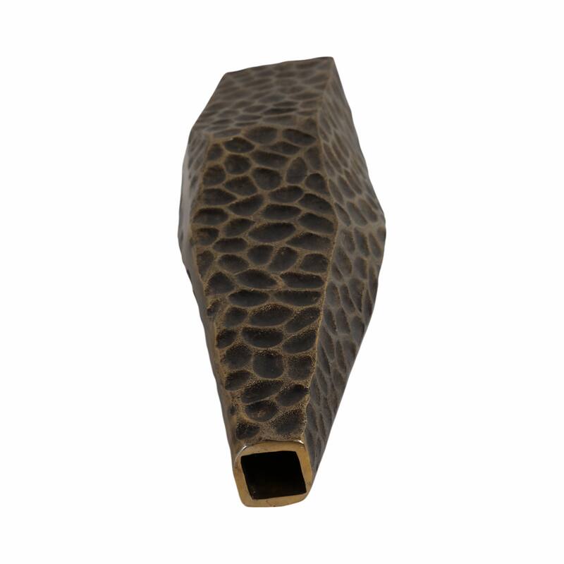 Aluminum Metal Balaz Asymmetrical Sculpted Vase