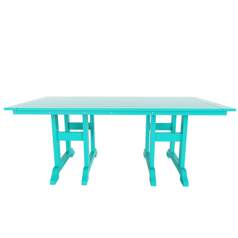 Altura 6-Piece Rectangular Poly Eco-Friendly All Weather Outdoor Dining Set with Bench