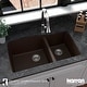 preview thumbnail 41 of 50, Karran Undermount Quartz 60/40 Double Bowl Kitchen Sink