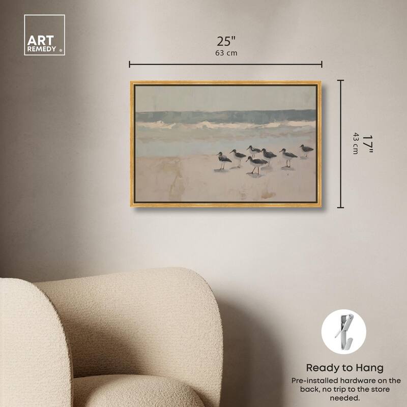 Seagulls at the Beach II Canvas by Art Remedy