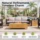 preview thumbnail 14 of 37, MAISON ARTS Outdoor Sofa Set，All-Weather Solid Wood Wicker Sectional Furniture Set