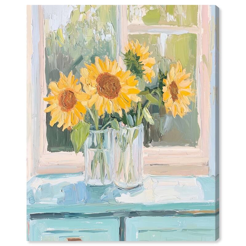 Sunflower Quartet Canvas by Art Remedy, Gallery Wrapped - 30" x 36"