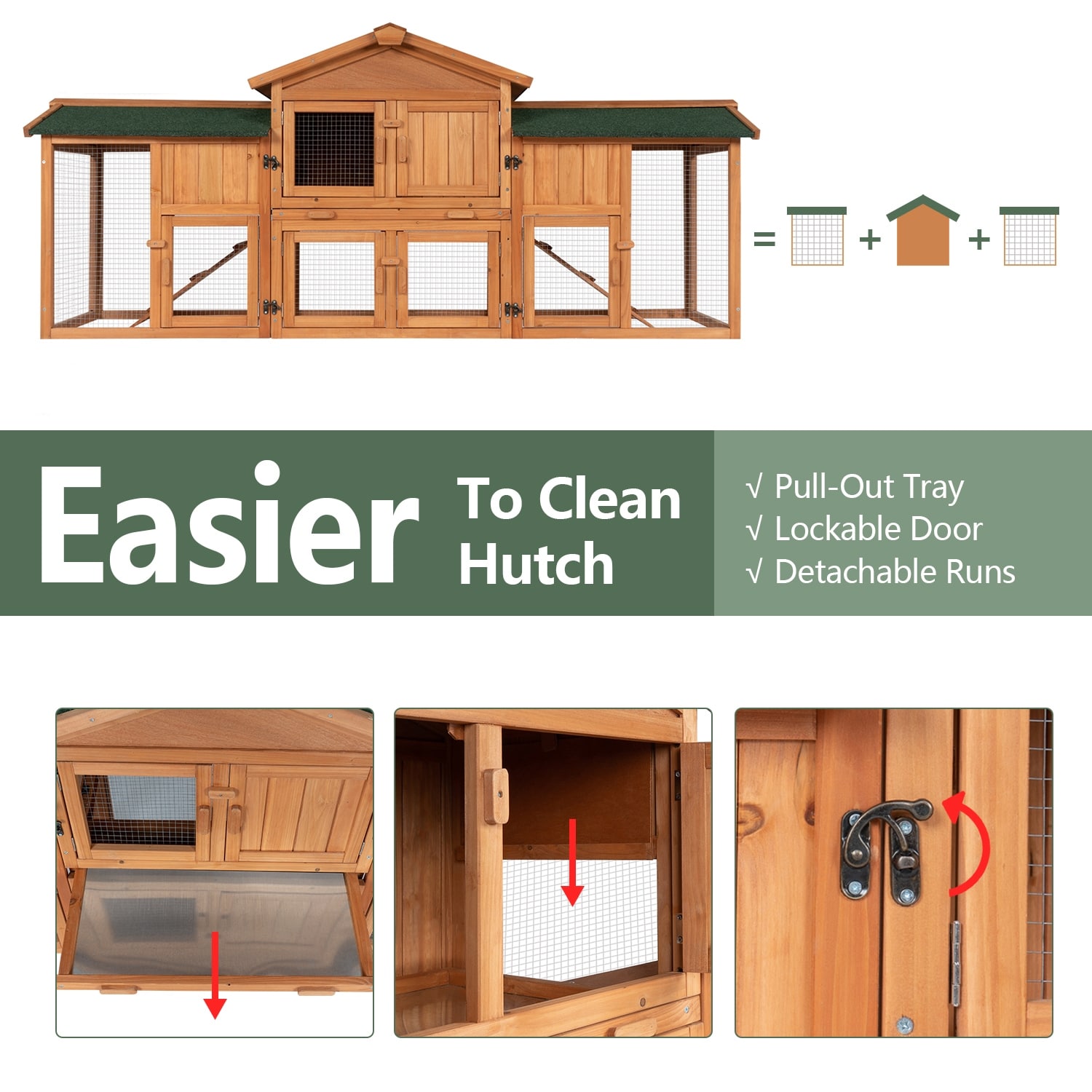 Rabbit hutch extension run top