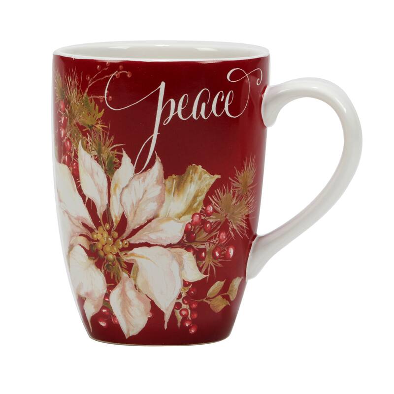 Certified International Winters Joy 22 oz. Mugs, Set of 4 Assorted Designs