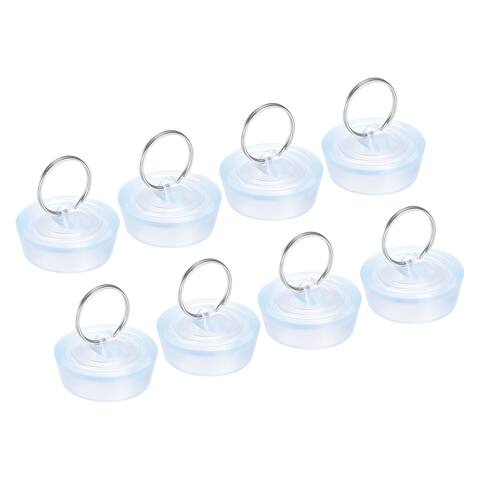 Rubber Sink Plug, 8pcs Clear Drain Stopper Fit 1-3/8" to 1-29/64" Drain