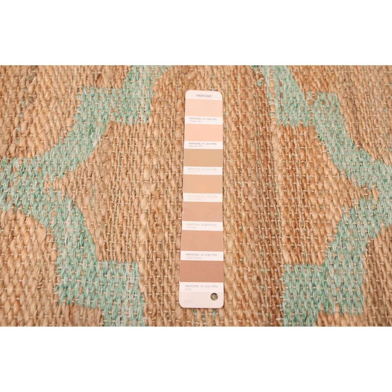 ECARPETGALLERY Flat-Weave Palas Denizli Tan Jute, Rayon Kilim - 5'3 x 7'6