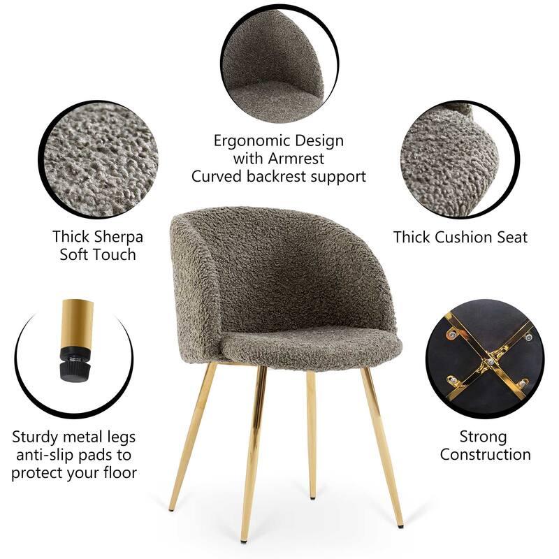 Rocking Accent Chair Tufted Upholstered Linen Wingback