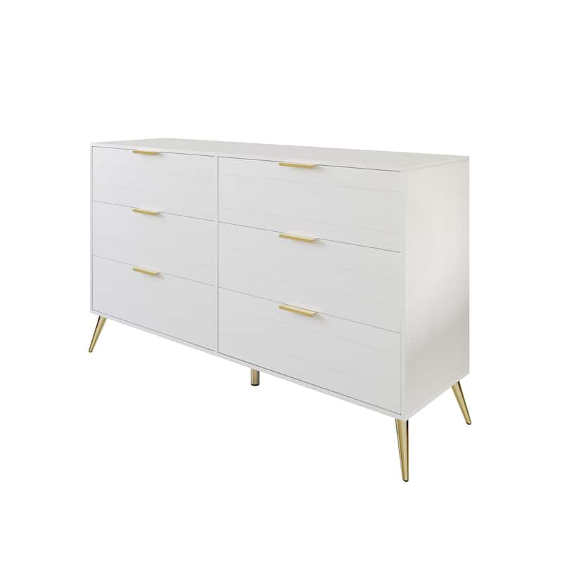 CraftPorch Contemporary 6-Drawers Wooden Dresser