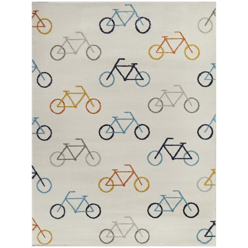 Mod-Tod Look Mom No Hands Kids Bicycle Area Rug