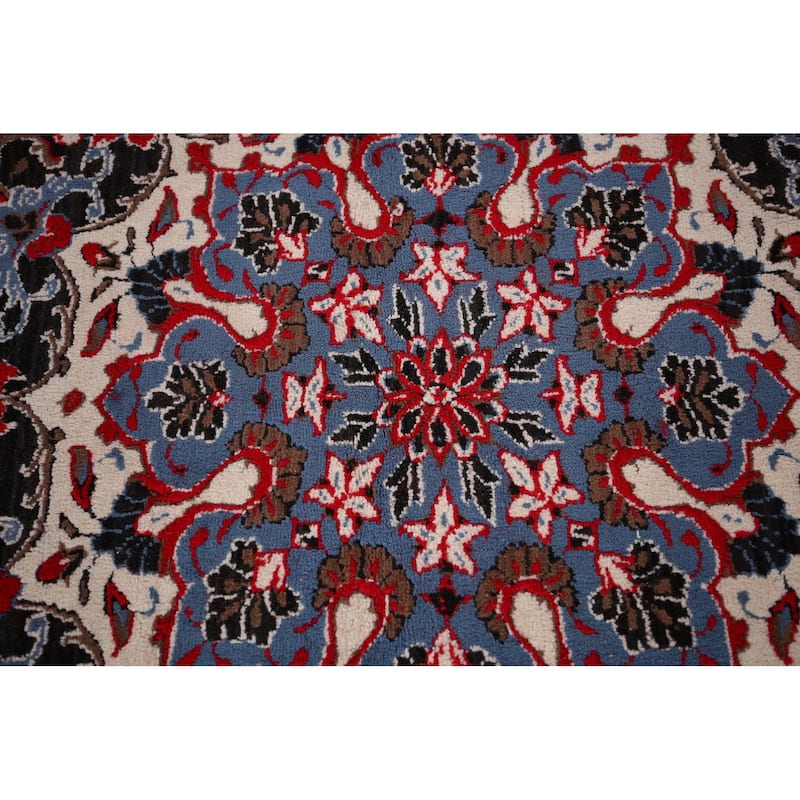Medallion Red Kashan Turkish Area Rug Machine Made Carpet - 9'8" x 13'3"