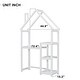 preview thumbnail 12 of 19, House-shaped Wooden Kids Writing Desk,Study Table with Shelves