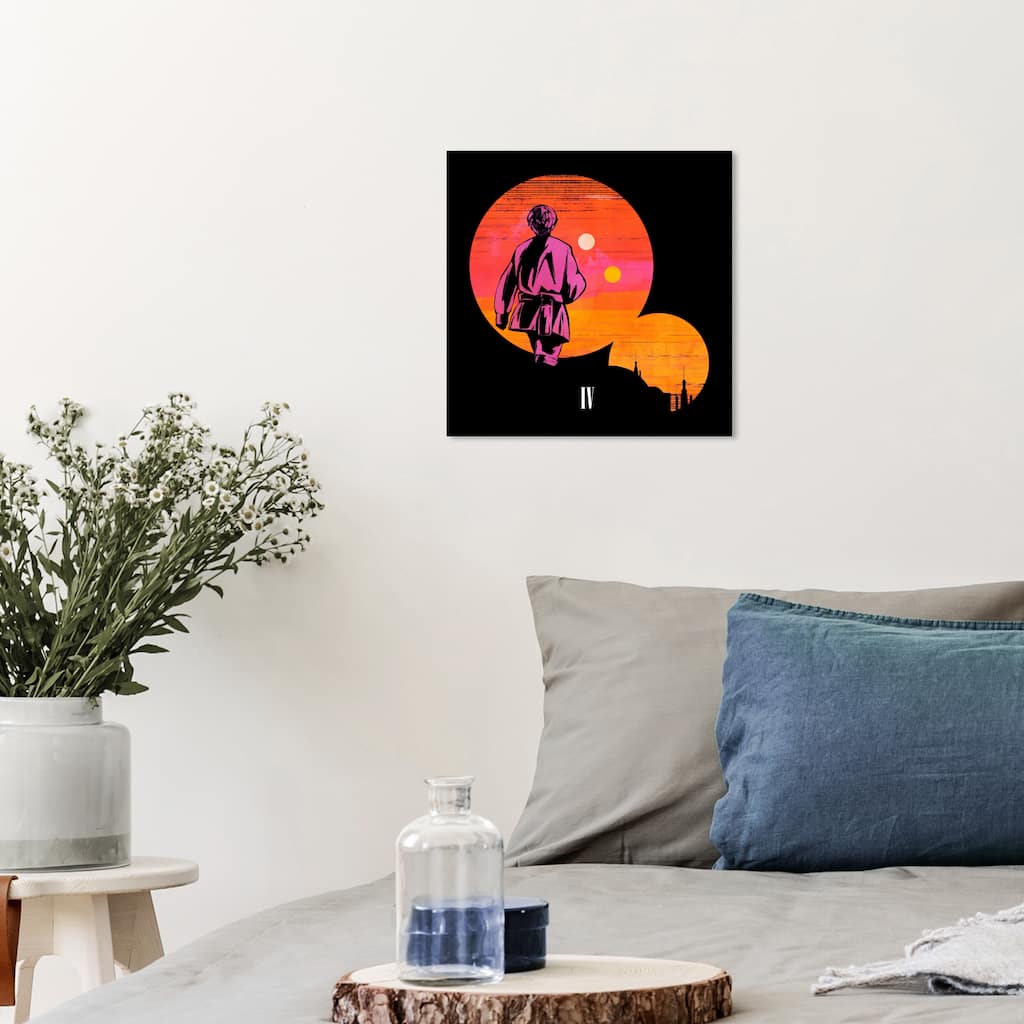 Wynwood Studio Prints Movies and TV Twin Suns IV Orange and Light Orange Modern & Contemporary Wall Art Canvas Print